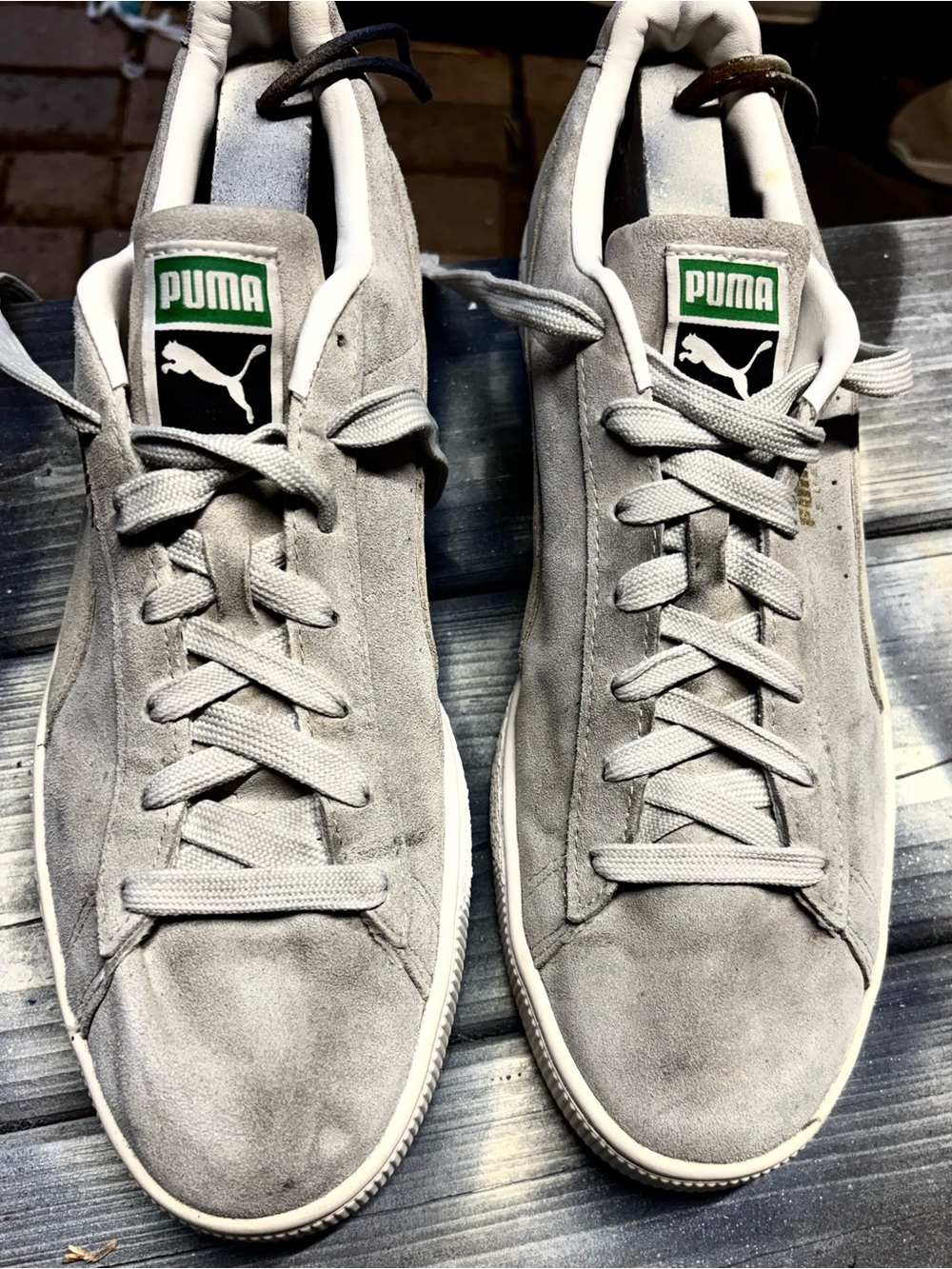 Puma Men’s Suede Classic Sneakers in Light Gray size 12